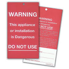 HETAS Warning - Unsafe to Use