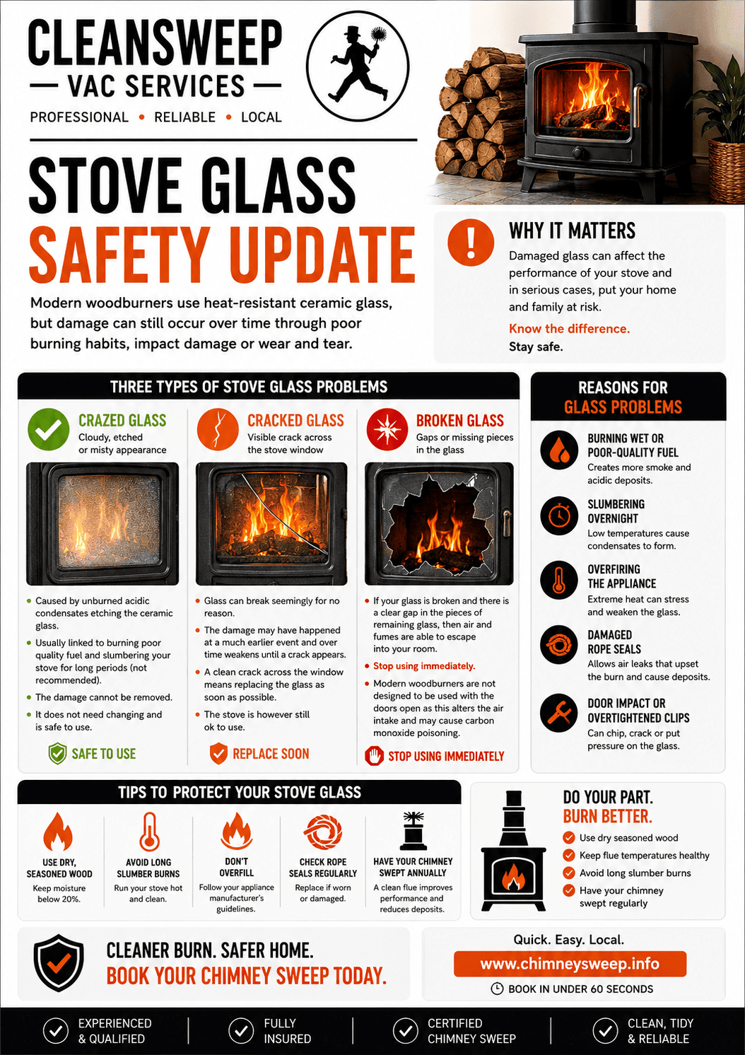 Worried about the glass in your logburner?