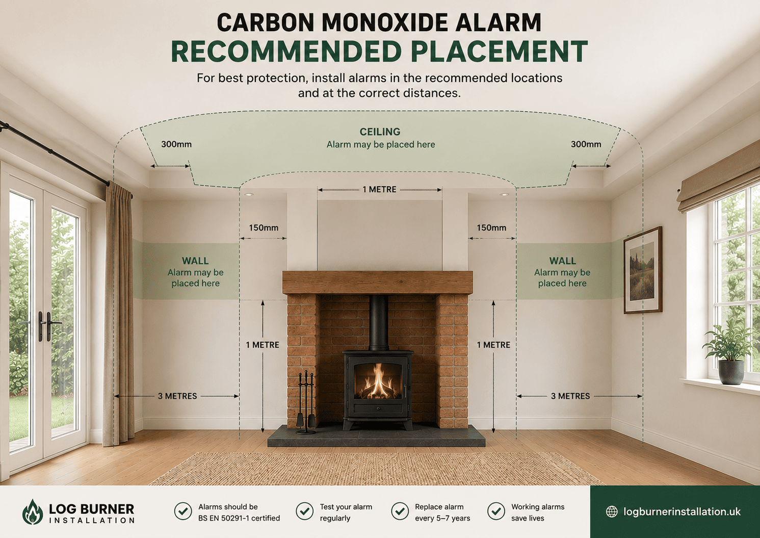 Where to fit your CO alarm