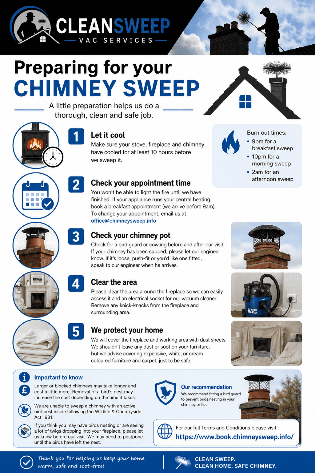 Be ready for your chimney sweep